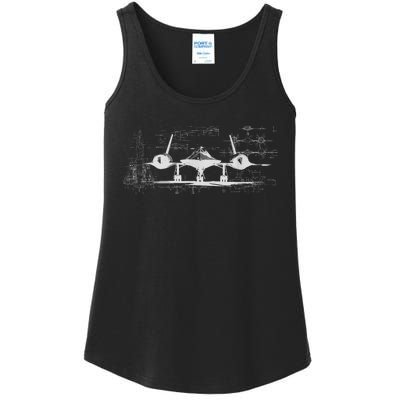 SR71 Blackbird Cold War Recon Plane Ladies Essential Tank