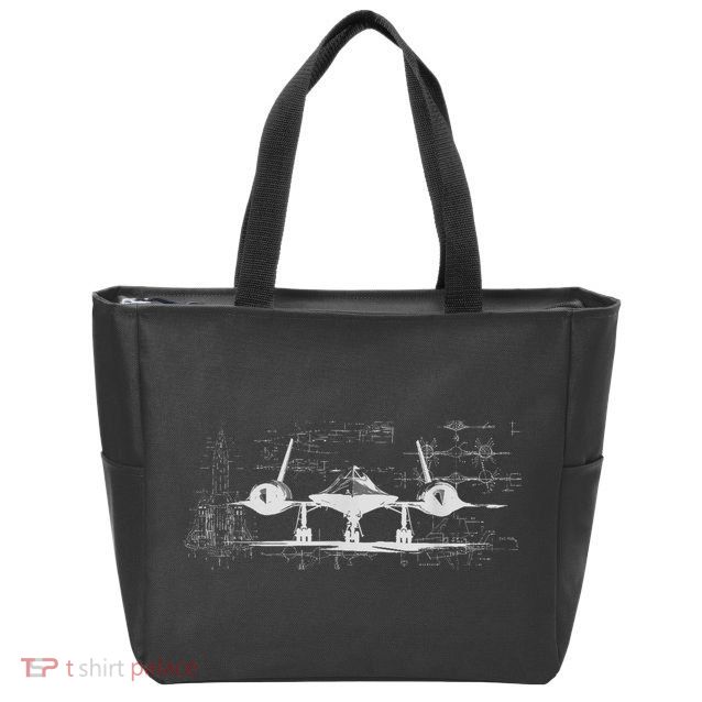SR71 Blackbird Cold War Recon Plane Zip Tote Bag