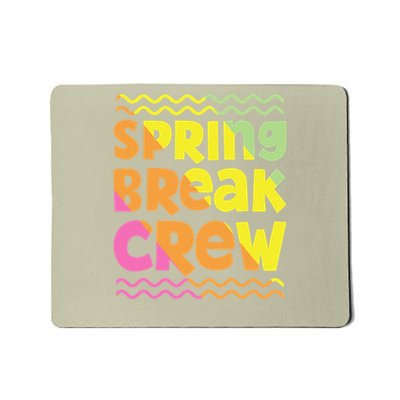 Spring Break Crew Retro Groovy 2025 Mousepad