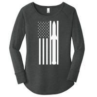 Starship Boca Chica Starbase A American Flag Women's Perfect Tri Tunic Long Sleeve Shirt