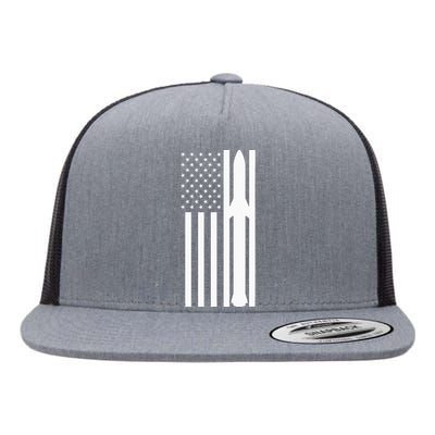 Starship Boca Chica Starbase A American Flag Flat Bill Trucker Hat