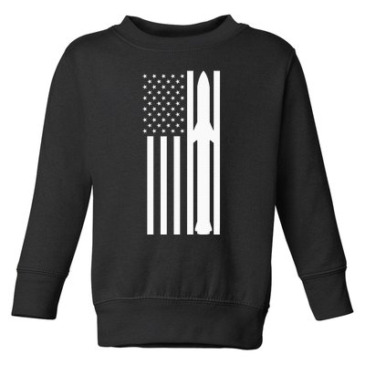 Starship Boca Chica Starbase A American Flag Toddler Sweatshirt