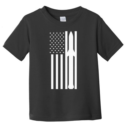 Starship Boca Chica Starbase A American Flag Toddler T-Shirt