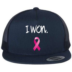 Survivor Breast Cancer Awareness Funny Gift Flat Bill Trucker Hat