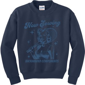 Serving Backhanded Compliments Retro Kids Sweatshirt