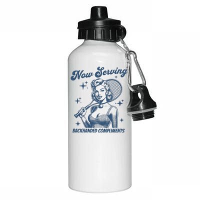 Serving Backhanded Compliments Retro Aluminum Water Bottle 