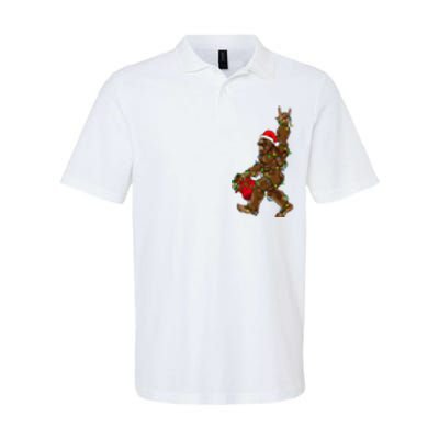 Santa Bigfoot Christmas Lights Rock Funny Sasquatch Believe Softstyle Adult Sport Polo