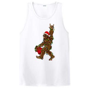 Santa Bigfoot Christmas Lights Rock Funny Sasquatch Believe PosiCharge Competitor Tank