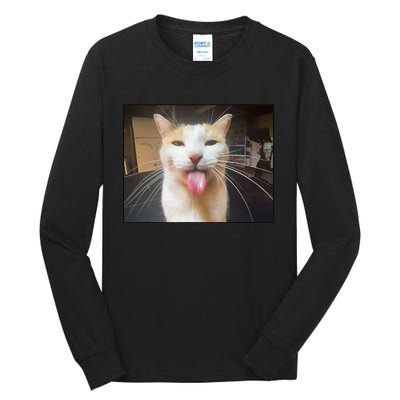 Silly Bleh Cat Meme Tall Long Sleeve T-Shirt