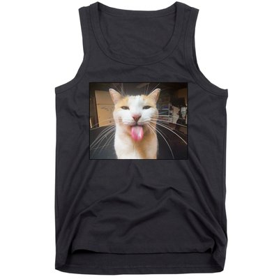 Silly Bleh Cat Meme Tank Top