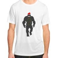 Santa Bigfoot Christmas Lights Funny Sasquatch Believe Adult ChromaSoft Performance T-Shirt