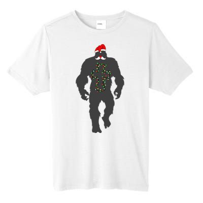 Santa Bigfoot Christmas Lights Funny Sasquatch Believe Tall Fusion ChromaSoft Performance T-Shirt