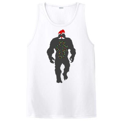 Santa Bigfoot Christmas Lights Funny Sasquatch Believe PosiCharge Competitor Tank