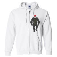 Santa Bigfoot Christmas Lights Funny Sasquatch Believe Full Zip Hoodie