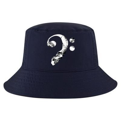 Skull Bass Clef Bass Player Musican Music Lover Guitar Cool Comfort Performance Bucket Hat