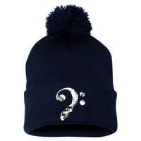 Skull Bass Clef Bass Player Musican Music Lover Guitar Pom Pom 12in Knit Beanie