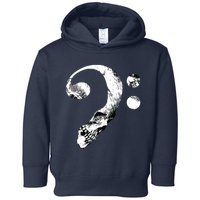 Skull Bass Clef Bass Player Musican Music Lover Guitar Toddler Hoodie