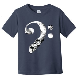 Skull Bass Clef Bass Player Musican Music Lover Guitar Toddler T-Shirt