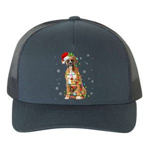 Santa Boxer Christmas Tree Light Pajama Dog X Mas Matching Meaningful Gift Yupoong Adult 5-Panel Trucker Hat