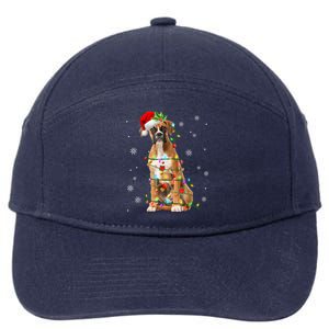 Santa Boxer Christmas Tree Light Pajama Dog X Mas Matching Meaningful Gift 7-Panel Snapback Hat