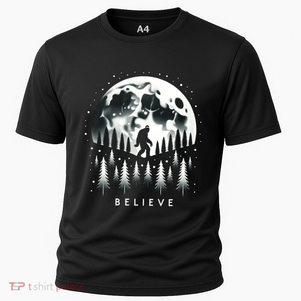 Santa Bigfoot Christmas Rock Roll Sasquatch Believe Xmas Gift Performance Shirt