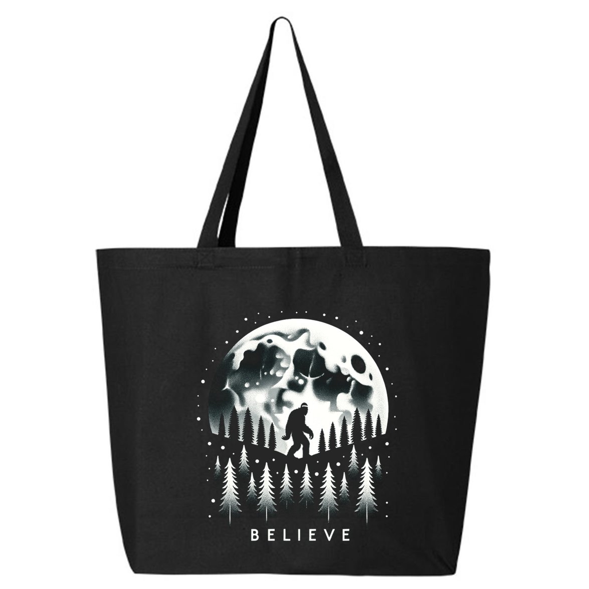 Santa Bigfoot Christmas Rock Roll Sasquatch Believe Xmas Gift 25L Jumbo Tote