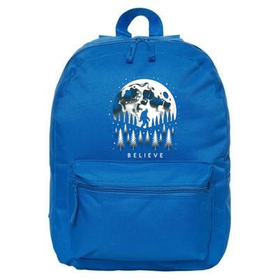Santa Bigfoot Christmas Rock Roll Sasquatch Believe Xmas Gift 16 in Basic Backpack