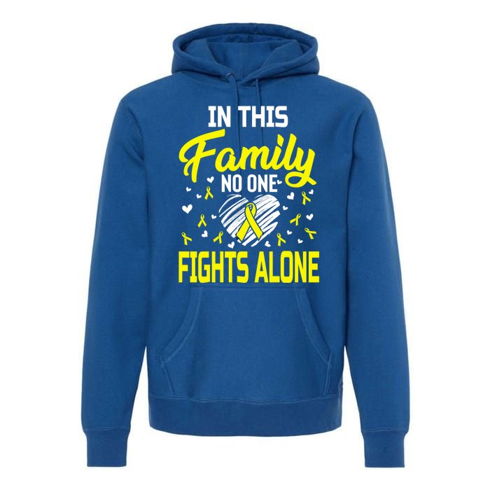 Sarcoma Bone Cancer In This Family No One Fights Alone Gift Premium Hoodie