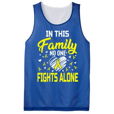 Sarcoma Bone Cancer In This Family No One Fights Alone Gift Mesh Reversible Basketball Jersey Tank