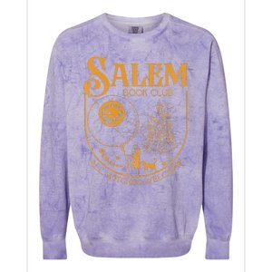 Salem Book Club Bookish library for book nerds bookworms Colorblast Crewneck Sweatshirt