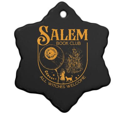 Salem Book Club Bookish library for book nerds bookworms Ceramic Star Ornament