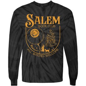 Salem Book Club Bookish library for book nerds bookworms Tie-Dye Long Sleeve Shirt