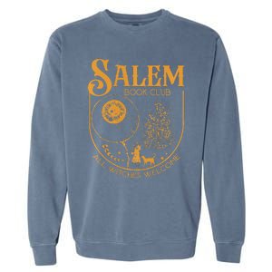 Salem Book Club Bookish library for book nerds bookworms Garment-Dyed Sweatshirt