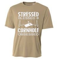 Stressed Blessed & Cornhole Obsessed Cooling Performance Crew T-Shirt