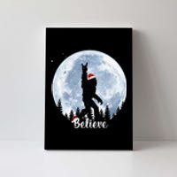 Santa Bigfoot Christmas Rock Roll Sasquatch Believe Xmas Canvas