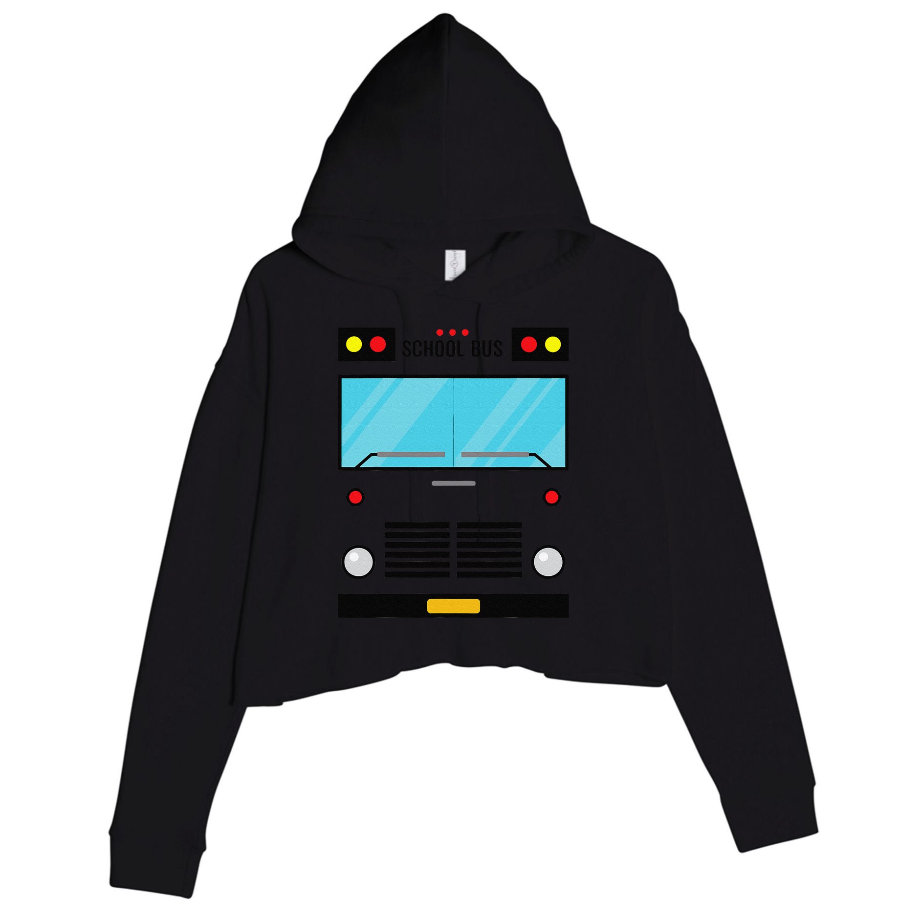 School Bus Costume Simple Halloween Costume Easy Oufit Crop Fleece Hoodie