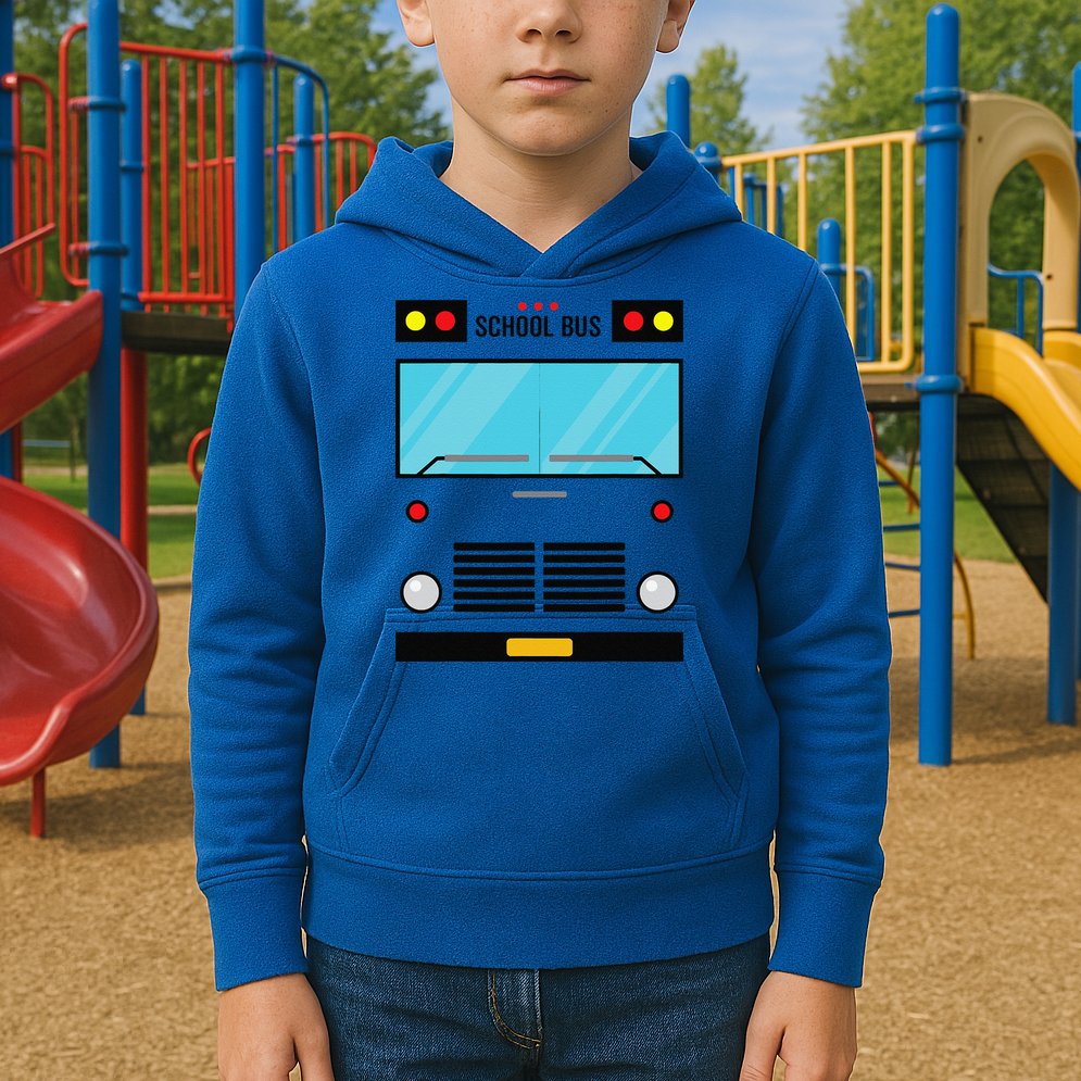 School Bus Costume Simple Halloween Costume Easy Oufit Kids Hoodie