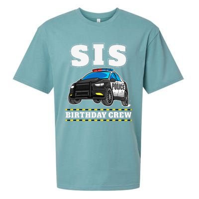 Sis Birthday Crew Police Car Policeman Officer Sister Sueded Cloud Jersey T-Shirt