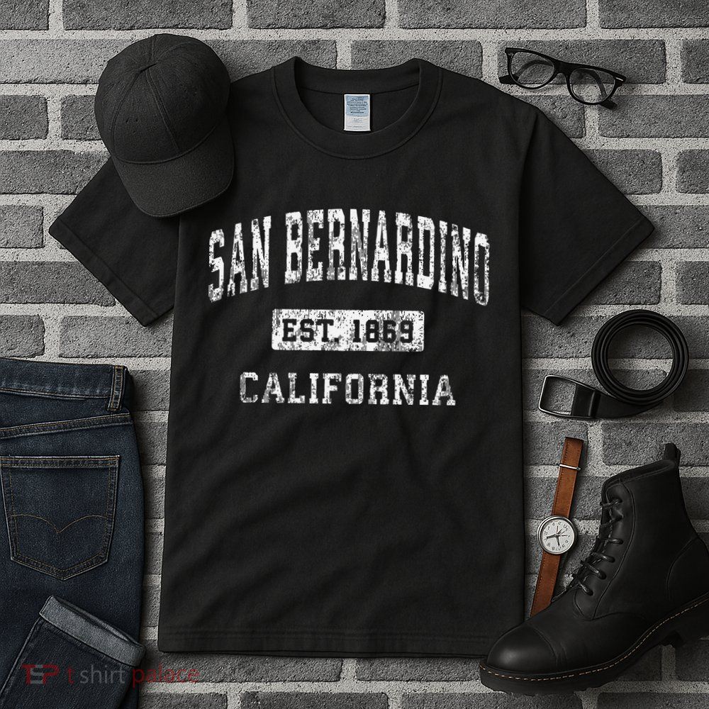 San Bernardino California Ca Vintage Established Tall T-Shirt