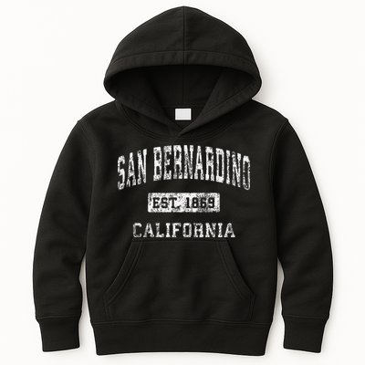 San Bernardino California Ca Vintage Established Kids Hoodie