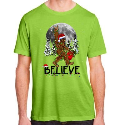 Santa Bigfoot Christmas Sasquatch Believe Adult ChromaSoft Performance T-Shirt