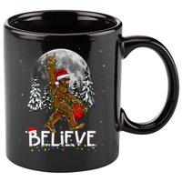 Santa Bigfoot Christmas Sasquatch Believe 11oz C Handle Ceramic Mug