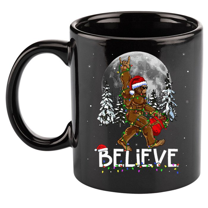 Santa Bigfoot Christmas Sasquatch Believe 11oz C Handle Ceramic Mug