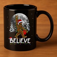 Santa Bigfoot Christmas Sasquatch Believe 11oz C Handle Ceramic Mug