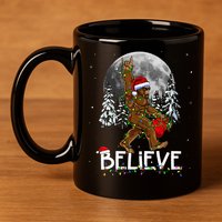 Santa Bigfoot Christmas Sasquatch Believe 11oz C Handle Ceramic Mug