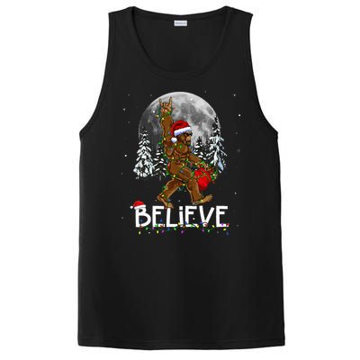 Santa Bigfoot Christmas Sasquatch Believe PosiCharge Competitor Tank