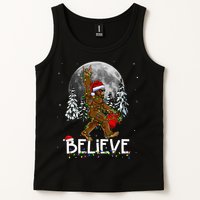 Santa Bigfoot Christmas Sasquatch Believe Tank Top