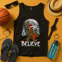 Santa Bigfoot Christmas Sasquatch Believe Tank Top