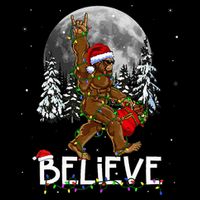 Santa Bigfoot Christmas Sasquatch Believe Tank Top