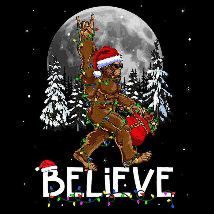 Santa Bigfoot Christmas Sasquatch Believe Tank Top